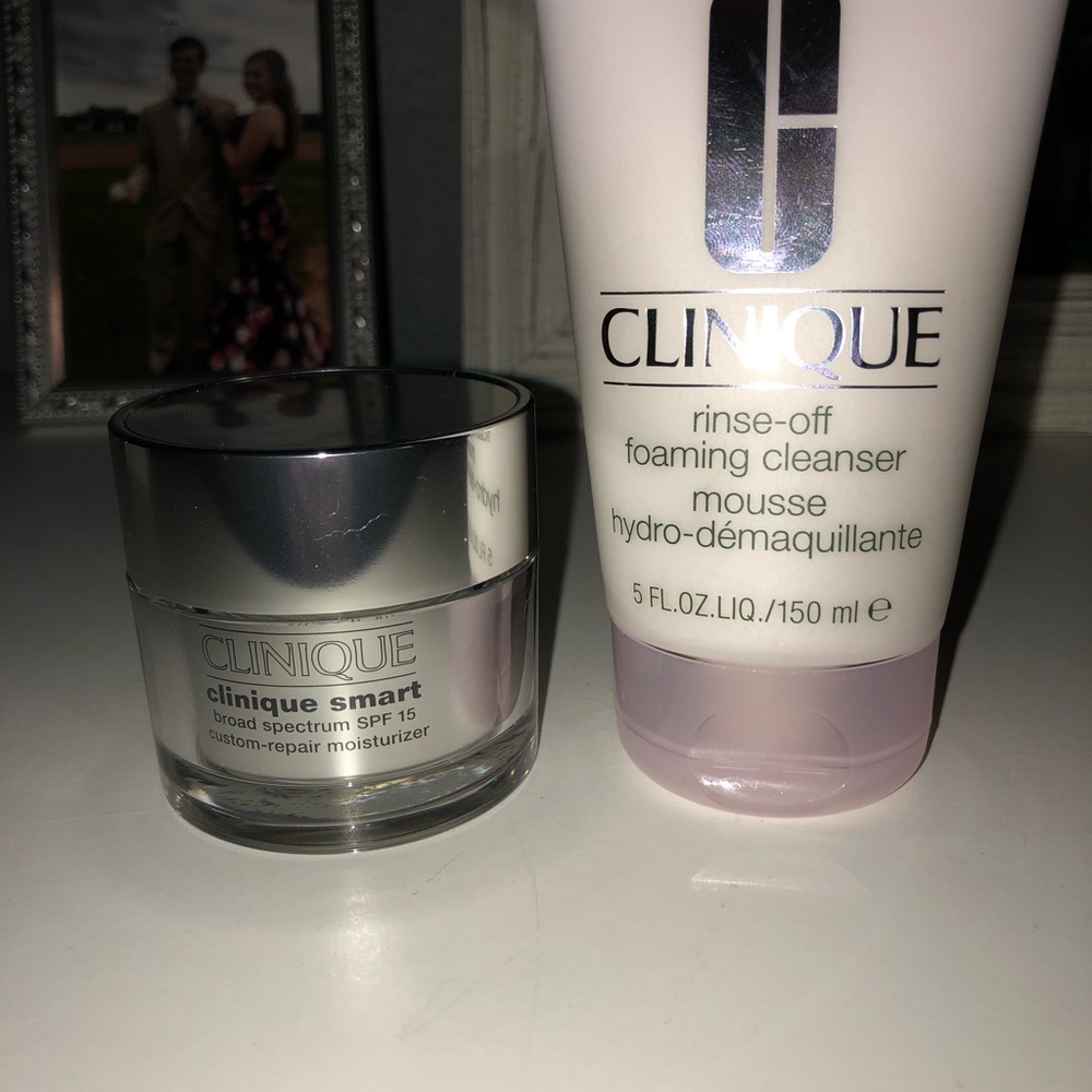 Clinique cleanser and moisturizer